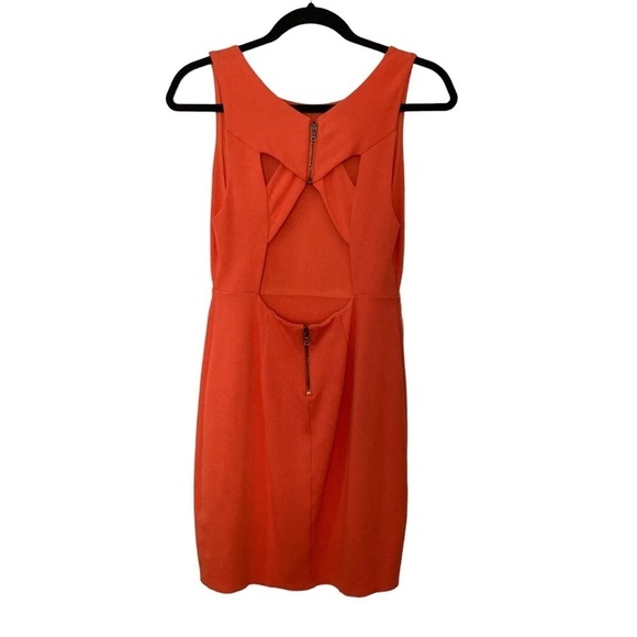 Alice + Olivia Orange Tali Cross Back Bodycon Dress - Picture 4 of 15